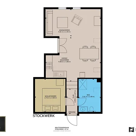 Huus An't Koornfeld Dachgeschoss アパート *